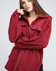 BiBi Fleece Buttoned Down Oversized Jacket