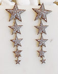 Five Stars Dangle Down Earrings