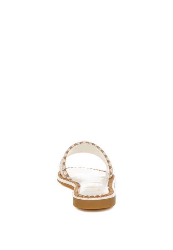 Hot Hub Beaded Lake Como Flat Slip Ons