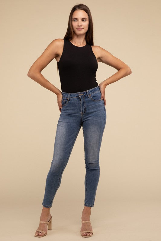 ZENANA Boat Neck Sleeveless Padded Bodysuit
