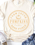 Farm Fresh Pumpkins Circle Graphic Tee