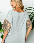 e Luna Terry Solid Animal Boxy Top