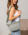 Layla Woven Checkered Crossbody Sling Bag