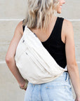 London Oversized Canvas Crescent Sling