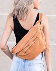 London Oversized Canvas Crescent Sling