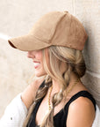 Suede Boyfriend Ball Cap