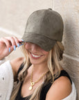 Suede Boyfriend Ball Cap