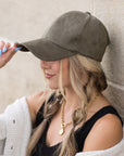 Suede Boyfriend Ball Cap