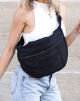 London Oversized Canvas Crescent Sling