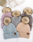 C.C® Cozy Marled Pom Beanie