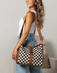 Vanessa Checkered Convertible Hobo Bag & Wristlet Set
