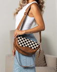 Karlie Checkered Convertible Shoulder & Crossbody Bag
