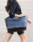 Metallic Puffer Tote