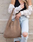 Soft Knit Hobo Shoulder Bag