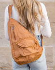 Oversize Canvas Sling Bag