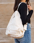 Oversize Canvas Sling Bag