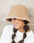 Reversible Sherpa Boucle Bucket Hat