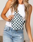 Kenzie Nylon Checkered Sling Bag