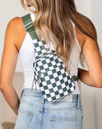 Kenzie Nylon Checkered Sling Bag