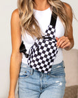 Kenzie Nylon Checkered Sling Bag