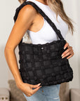 Maya Basket Weave Puffer Tote