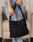 Maya Basket Weave Puffer Tote