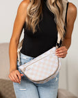 Olivia Nylon Check Foldover Crossbody