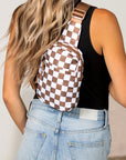Kenzie Nylon Checkered Sling Bag