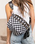 Frankie Oversize Double Zip Print Crescent Sling