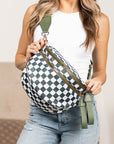 Frankie Oversize Double Zip Print Crescent Sling