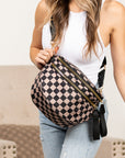 Frankie Oversize Double Zip Print Crescent Sling