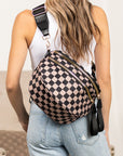 Frankie Oversize Double Zip Print Crescent Sling