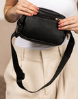 Alva Mixed Media Check Sling Crossbody Belt Bum Fanny Waist Bag