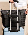 Mila Quilted Traveler Tote with Mini Clutch