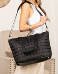 Mila Quilted Traveler Tote with Mini Clutch