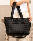Mila Quilted Traveler Tote with Mini Clutch