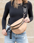 Gia Double Zip Nylon Crescent Sling