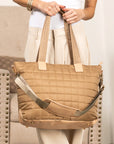 Mila Quilted Traveler Tote with Mini Clutch