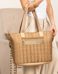 Mila Quilted Traveler Tote with Mini Clutch