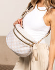 Frankie Oversize Double Zip Print Crescent Sling