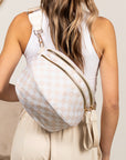 Frankie Oversize Double Zip Print Crescent Sling