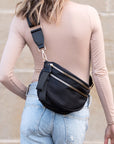 Gia Double Zip Nylon Crescent Sling