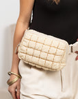 Evyn Quilted Puffer Sling Crossbody Belt Bum Fanny Waist Bag