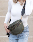 Gia Double Zip Nylon Crescent Sling