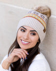 C.C® Nordic Fair Isle Pom Beanie Hat