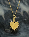 Clip Hanging Initial Heart Necklace