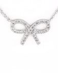 CZ Bow Pendant Necklace