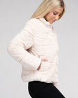 Fluffy Zip-Up Sweater Jacket