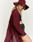 Jade By Jane Fringe Knit Cardigan