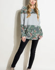 e Luna Floral Mixed Terry Tunic